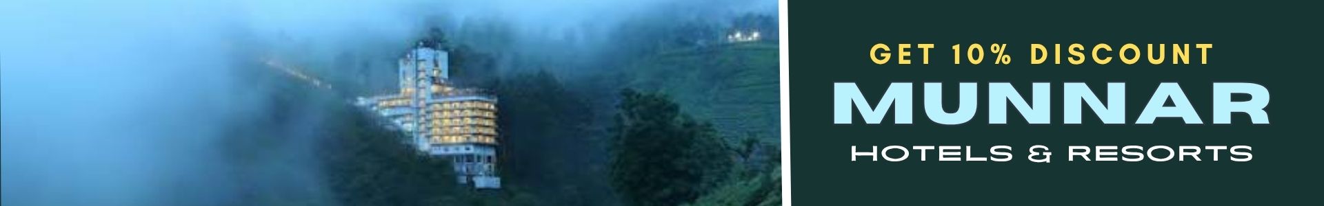 Luxury Munnar resort surrounded by misty tea gardens and mountain views