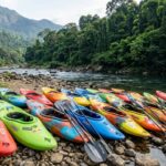 Kayaks ready for Malabar River Festival 2026 white-water kayaking championship